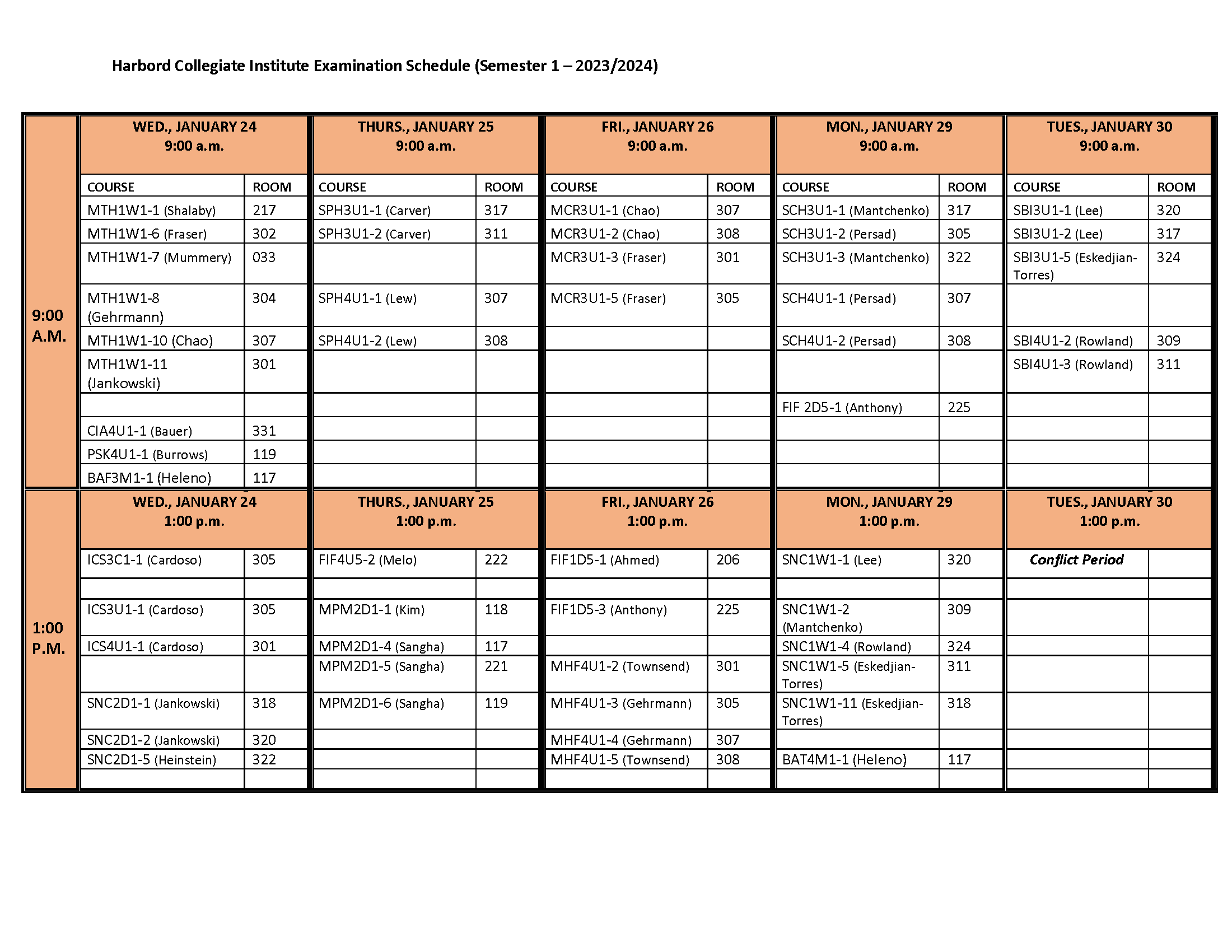 Harbord CI Exam Schedule 2024_Page_1